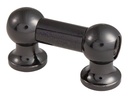 TL12D25-BK - Coquille Tube - 25mm - Noir - Double Tirant (x1)