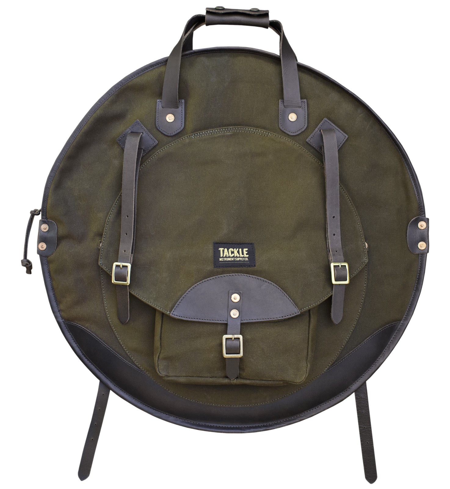 Sac Cymbales 24" Sac à Dos - Vert/Marron Foncé
