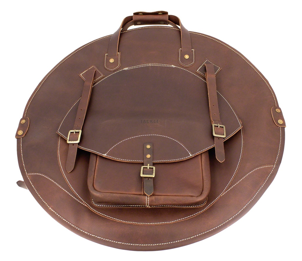 Sac Cymbales en cuir 24"  Sac à dos - Marron