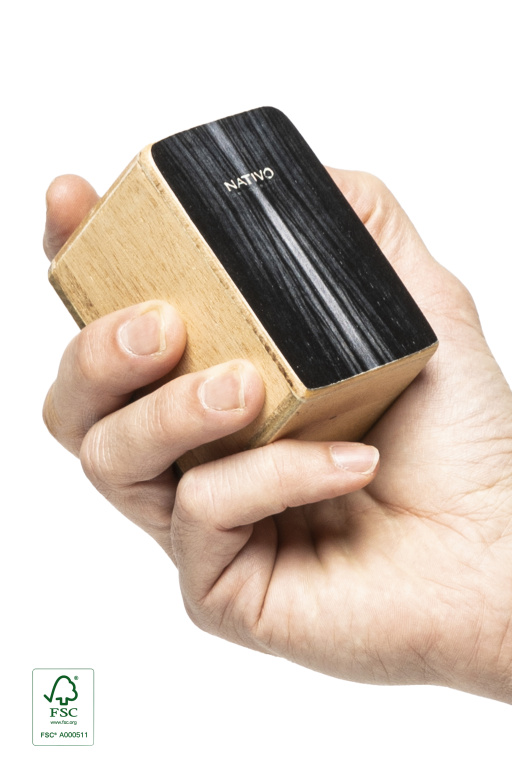 Mini cajon shaker, panneau avant noir