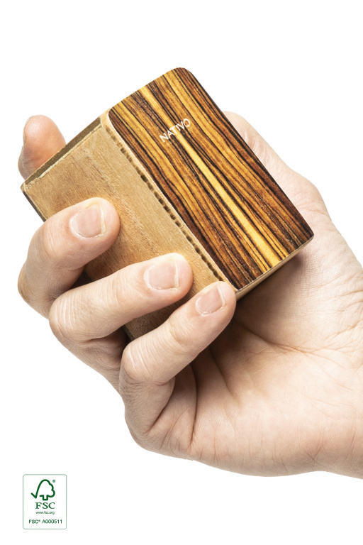 Mini cajon shaker, panneau avant brun