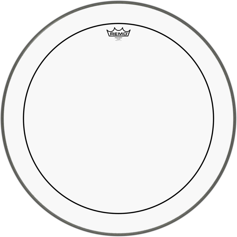 Peau Pinstripe transparente 24" pour Grosse caisse