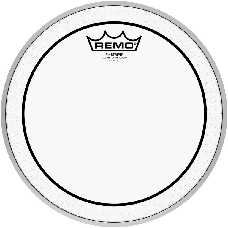 Peau Pinstripe transparente 10" pour Tom de Parade