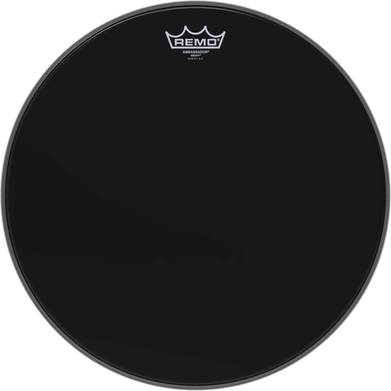 Peau Ebony Ambassador 16" pour Caisse claire/ Tom sur pieds