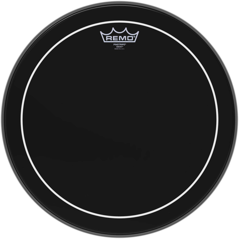 Peau Ebony Pinstripe 15" pour Tom/ Caisse claire/ Tom sur pieds