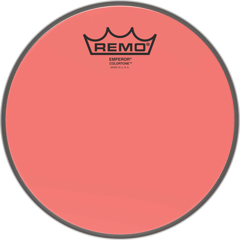 Peau de frappe Emperor Colortone, rouge, 8"