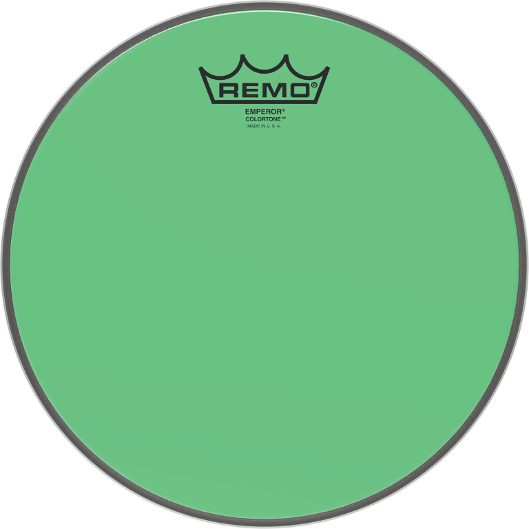 Peau de frappe Emperor Colortone, vert, 10"