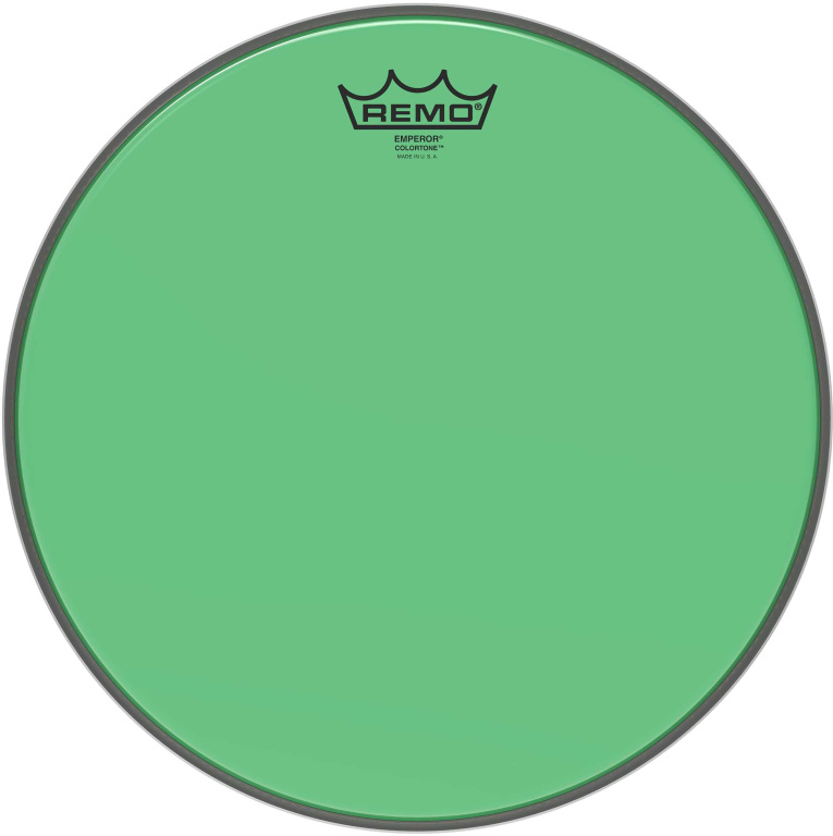 Peau de frappe Emperor Colortone, vert, 13"