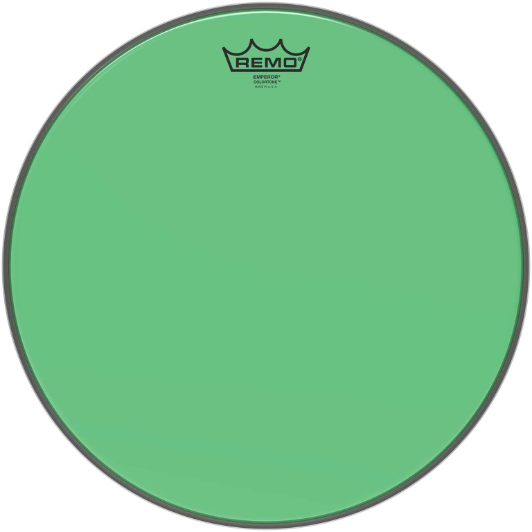 Peau de frappe Emperor Colortone, vert, 15"
