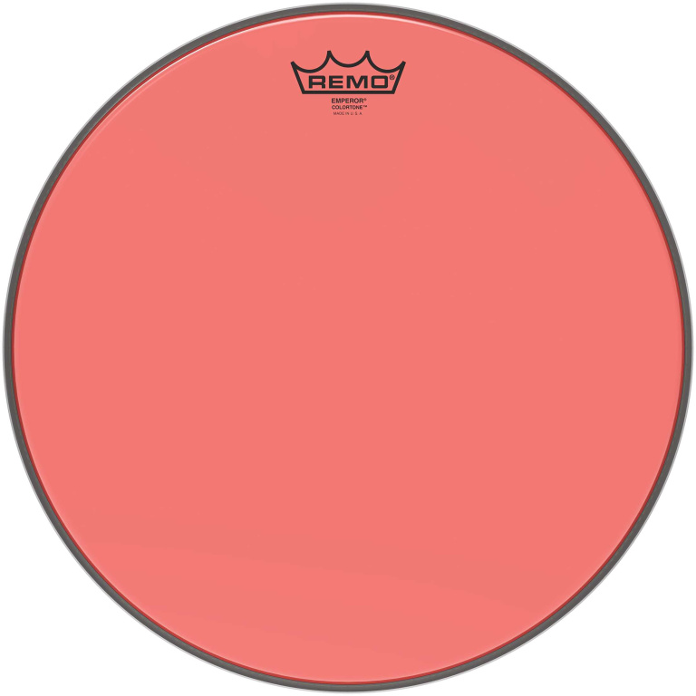 Peau de frappe Emperor Colortone, rouge, 15"