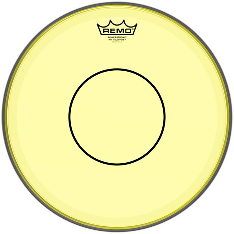 Peau de frappe Powerstroke 77 Colortone pour caisse claire, jaune, 14"