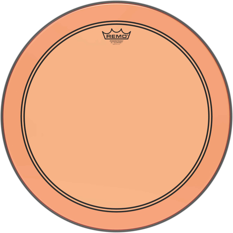Peau de frappe Powerstroke 3 Colortone pour grosse caisse, orange, 18"