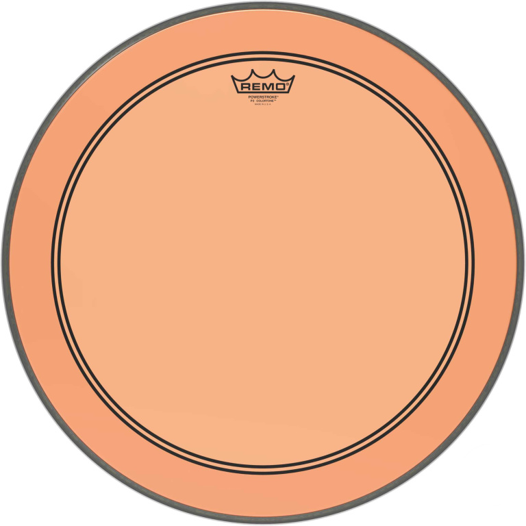 Peau de frappe Powerstroke 3 Colortone pour grosse caisse, orange, 20"