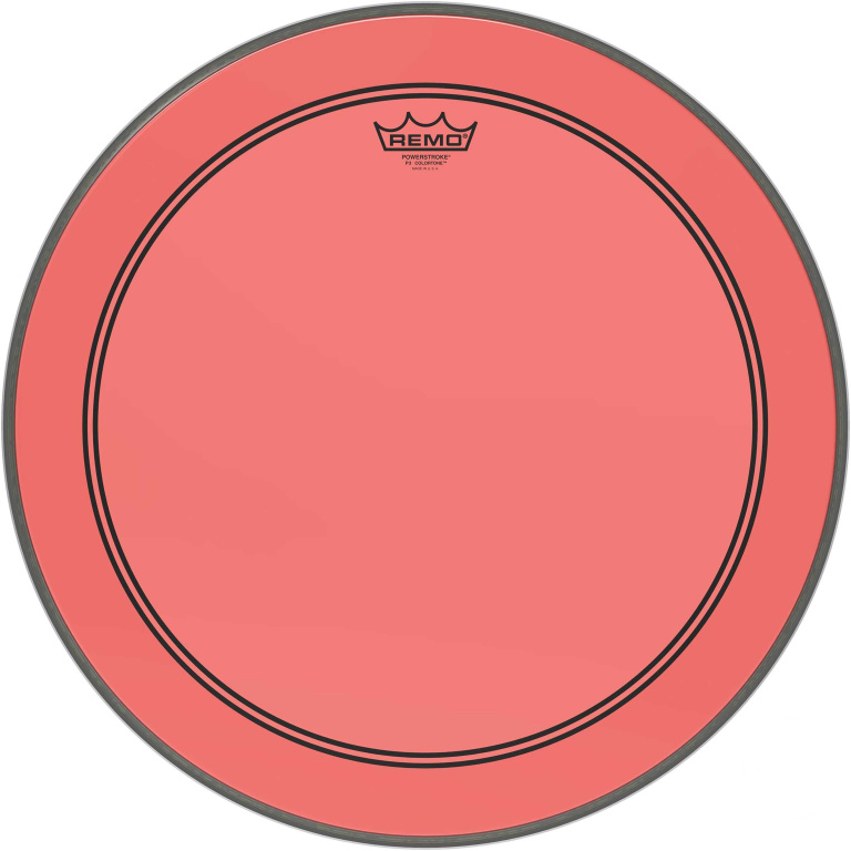 Peau de frappe Powerstroke 3 Colortone pour grosse caisse, rouge, 20"