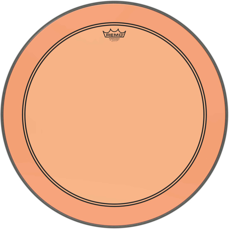 Peau de frappe Powerstroke 3 Colortone pour grosse caisse, orange, 24"
