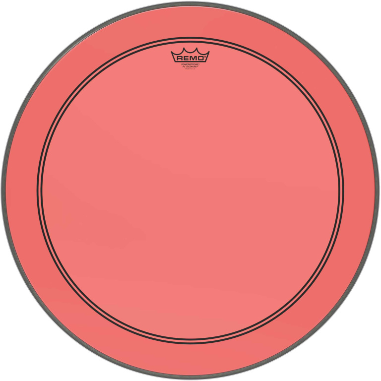 Peau de frappe Powerstroke 3 Colortone pour grosse caisse, rouge, 24"