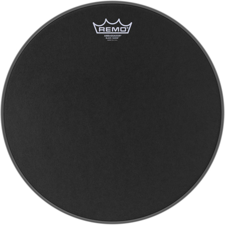 Peau Black Suede Ambassador 14" pour Tom/ Caisse claire/ Tom sur pieds
