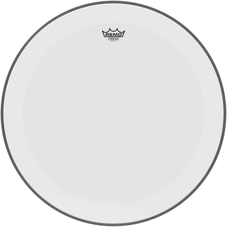 Peau Powerstroke 3 blanc lisse 24" pour grosse caisse