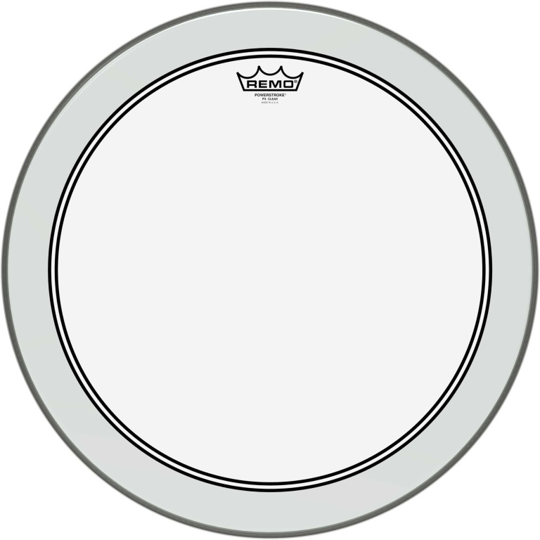 Peau Powerstroke 3 transparente de 18" pour grosse caisse