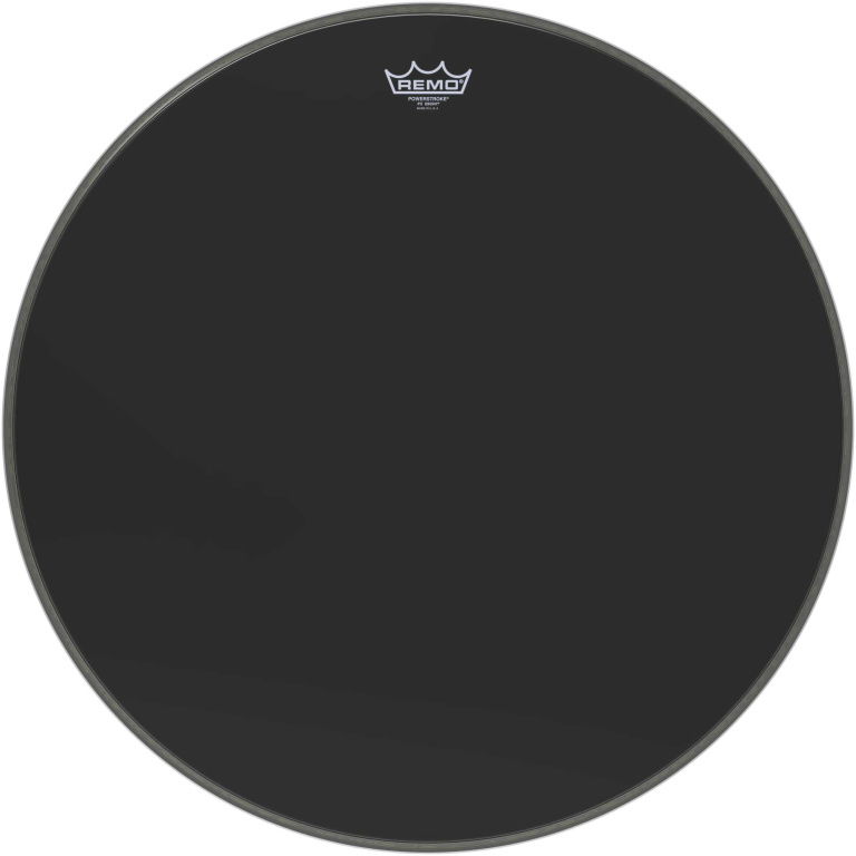 Peau Powerstroke 3 Ebony 26" + renfort pour grosse caisse