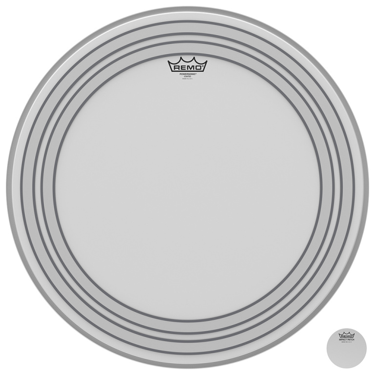 Peau Powersonic sablée 22" pour grosse caisse, avec anneaux internes