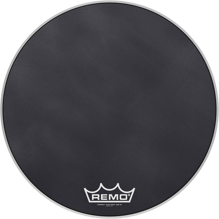 Peau Powermax Black Suede 24" pour Grosse Caisse de parade