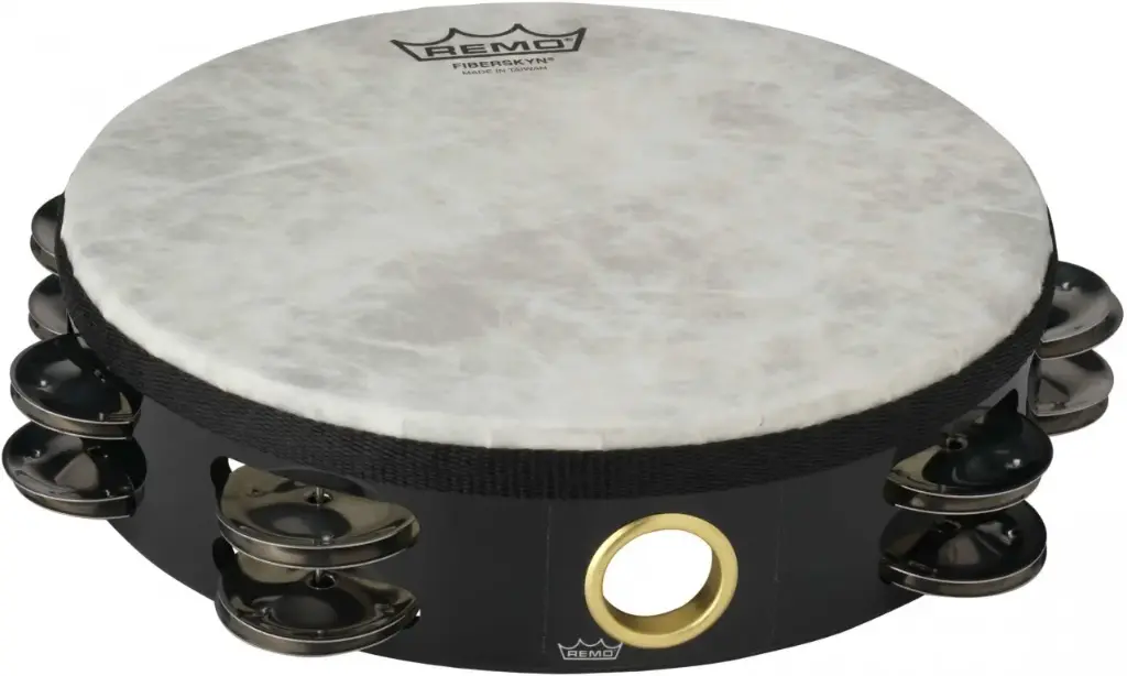 Tambourin 10" PTS cymbalettes sur 2 rangées - Tambour de basque