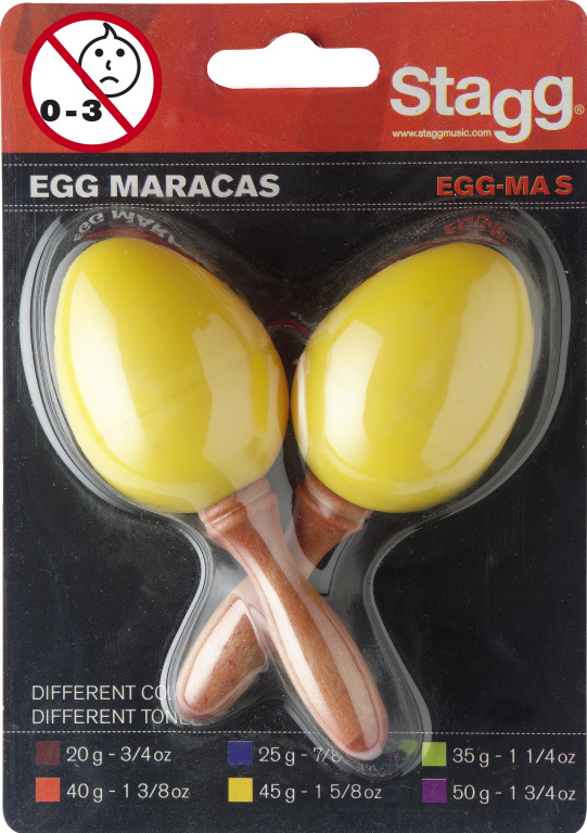 Paire de maracas oeufs en plastique