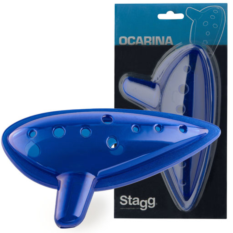 Ocarina en plastique bleu