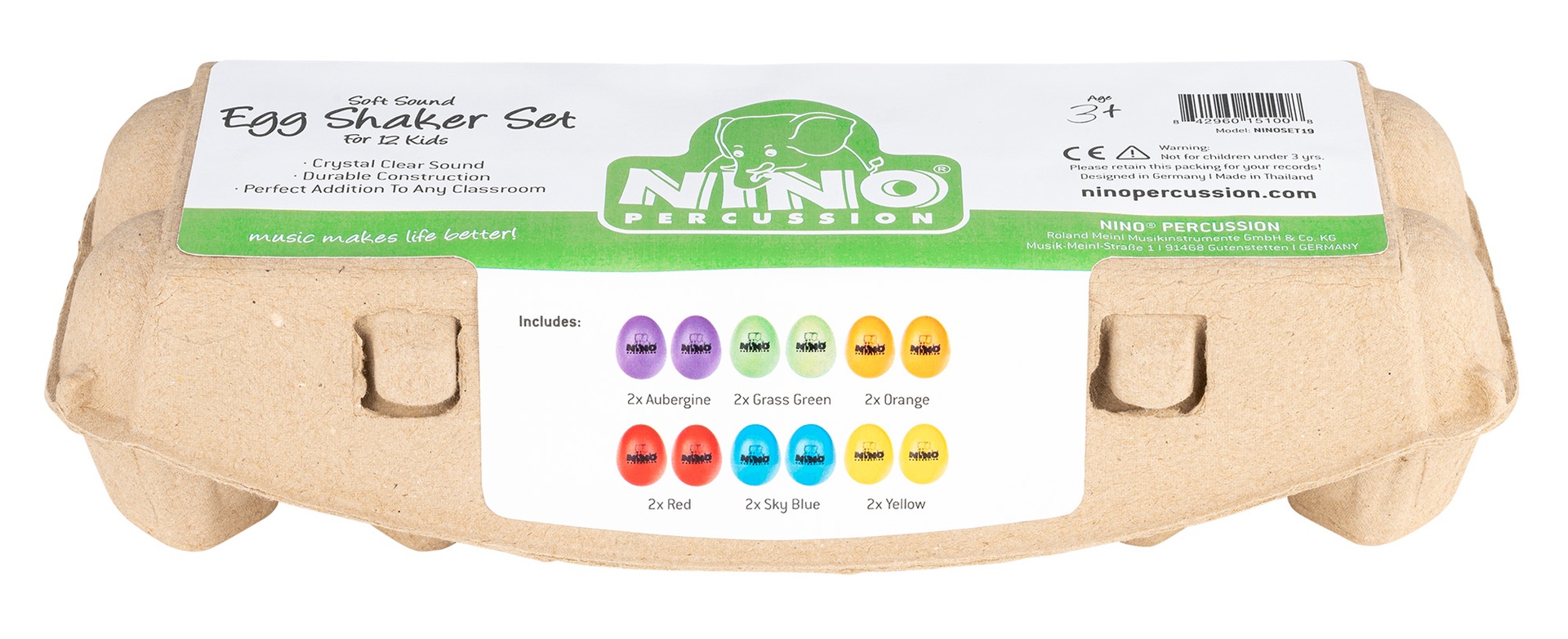 ASSORTIMENT 12 OEUFS-SHAKER NINO SOFT