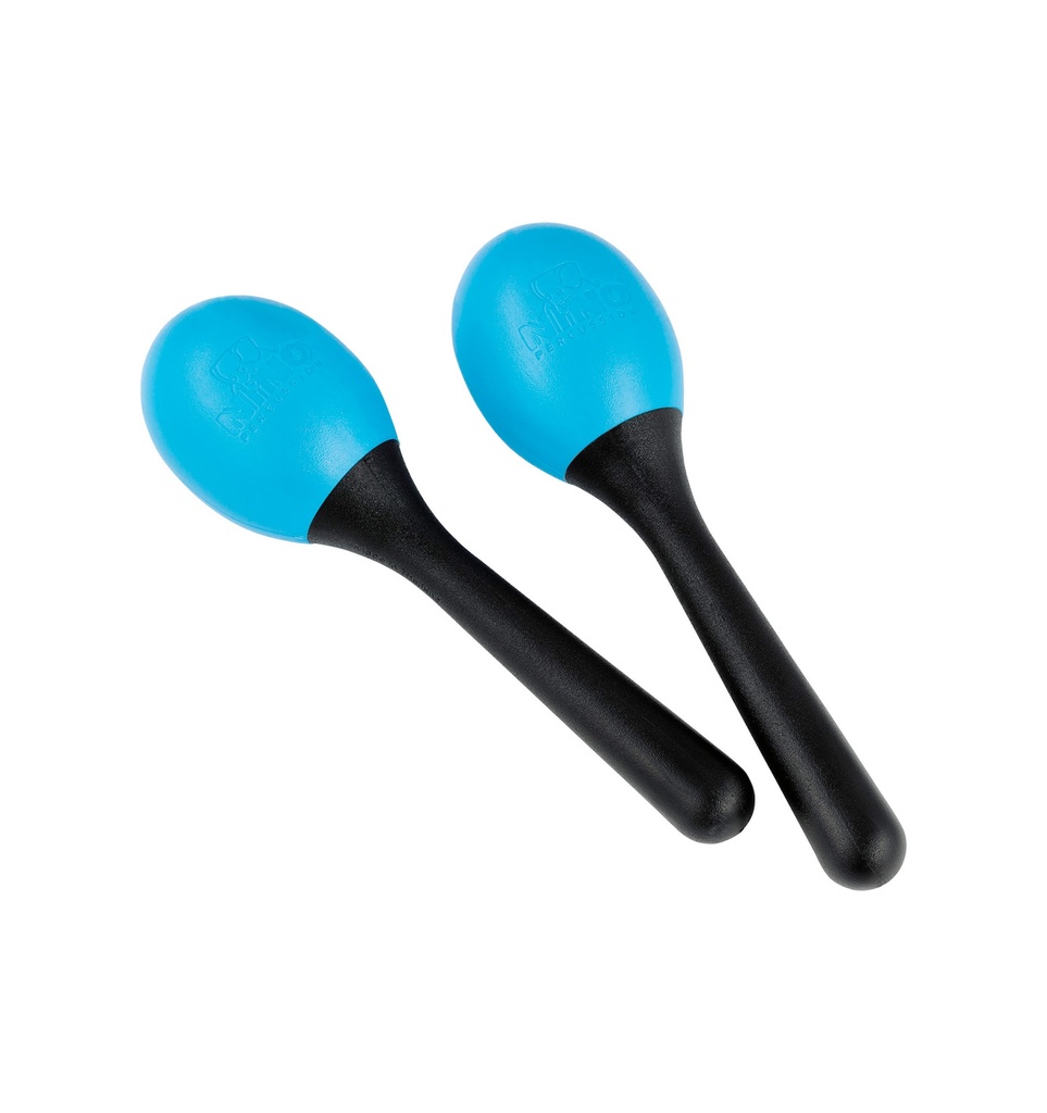MARACAS NINO PLASTIQUE OVALES, BLEU