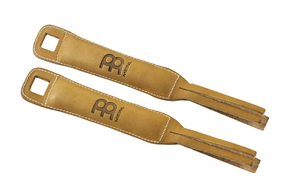 PAIRE POIGNEES CUIR CYMB. MARRON