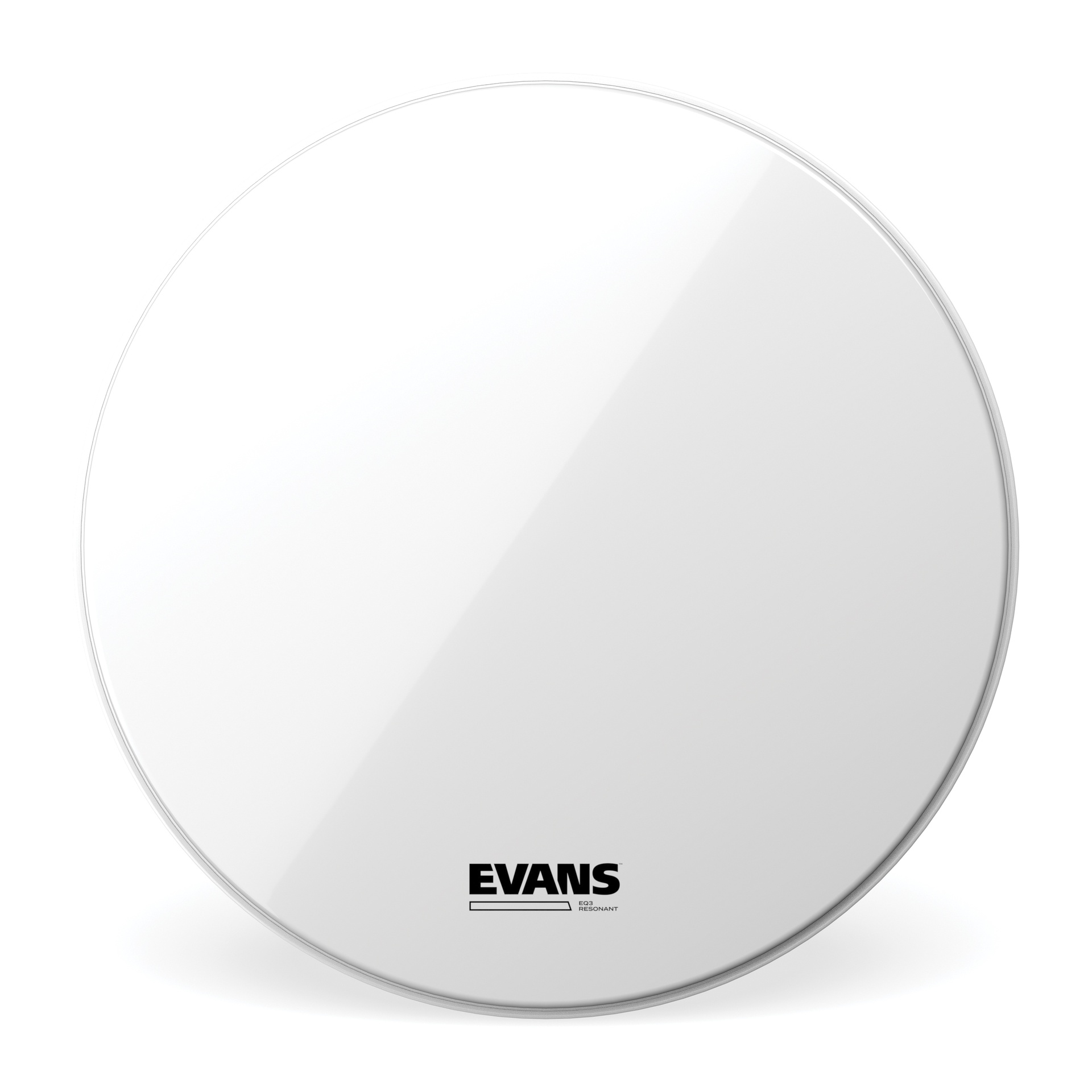 EVANS EQ3 Resonant Smooth White Bass Drum Head, No Port, 16 "