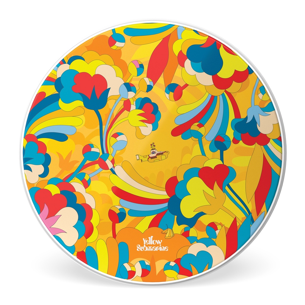 EVANS Yellow Submarine Resonant Bass Drumhead, Primrose Prairie, 22 "