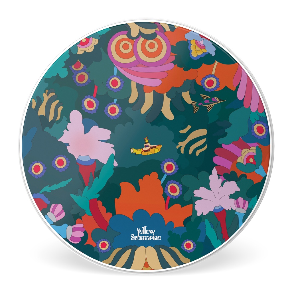 EVANS Yellow Submarine Resonant Bass Drumhead, Under the Sea, 22 "