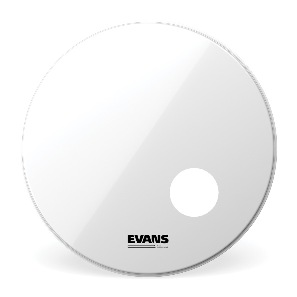 EVANS EQ3 Resonant Smooth White Bass Drum Head, 22 "
