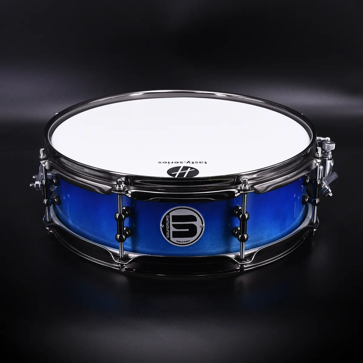 Caisse claire Piccolo Aluminium "PIA" Black/Blue - 13" x 4.5" 