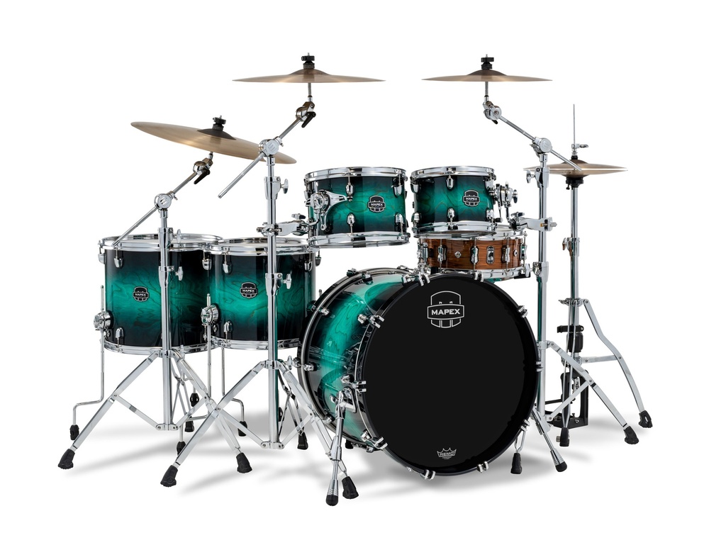 Batterie MAPEX Saturn 5 futs marine teal burst Rock - GC22