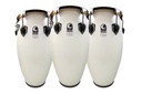 Congas Fibre de verre, Magarita Blance, Noir Chrome Conga
