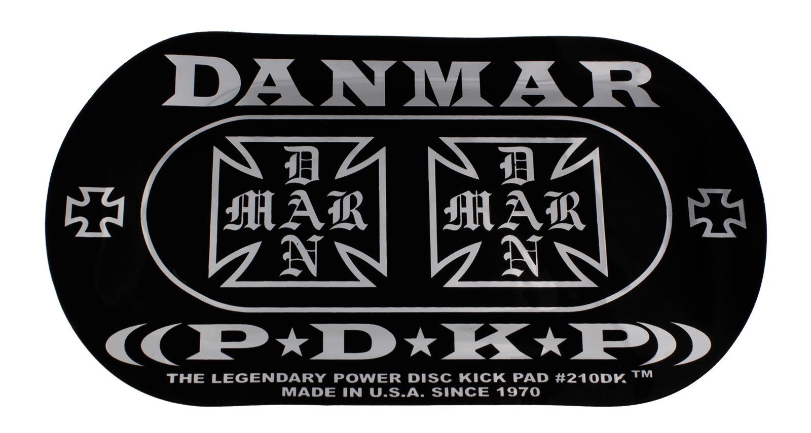 210DKIC - Pad Autocollant Grosse Caisse Double pédale - Iron Cross