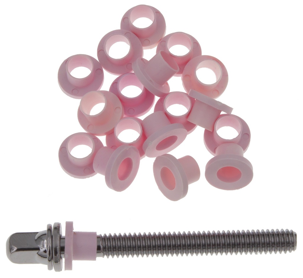 TRW100PK - Rondelles nylon pour tirants - Rose (x100)