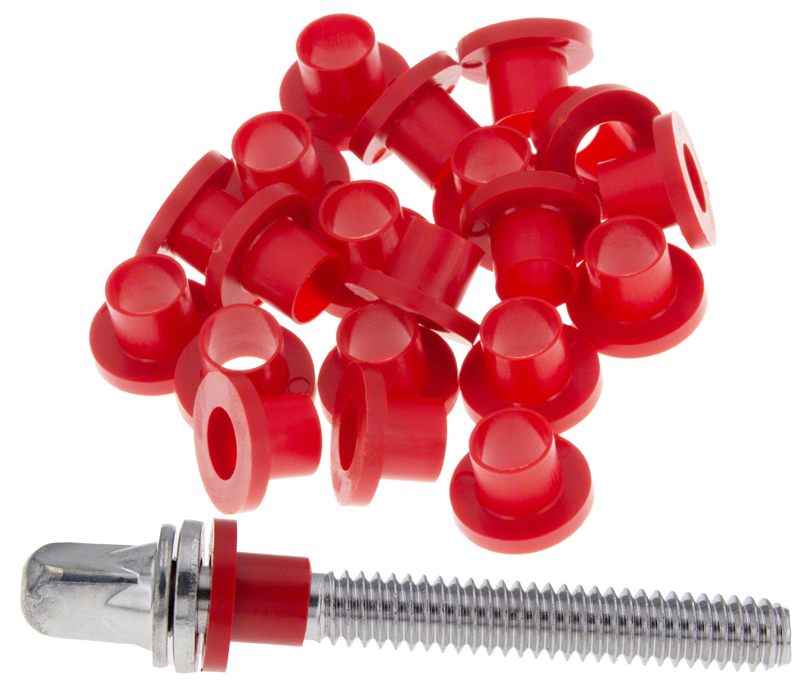 TRW100R - Rondelles nylon pour tirants - Rouge (x100)