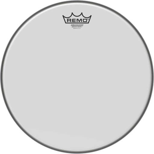 [BA-0213-00] Peau Ambassador blanc lisse 13" pour tom/ Caisse claire