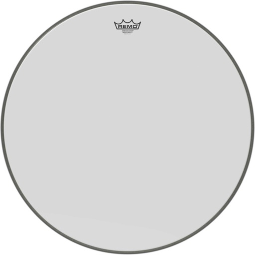 [BR-1224-00] Peau Ambassador blanc lisse 24" pour Grosse caisse