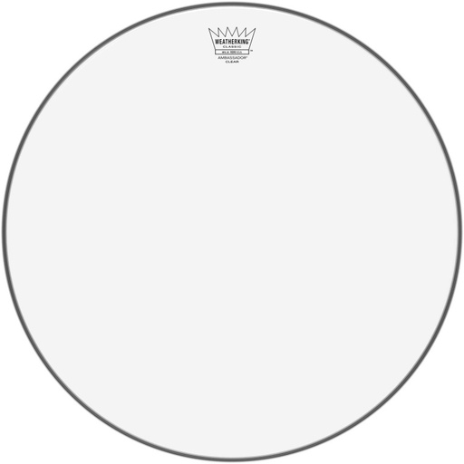 [CL-0318-BA] Peau de frappe Ambassador transparente de 18" pour batterie vintage ou personnalisée (Classic Fit)