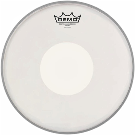 [CS-0113-00] Peau CS sablée 13" + rond blanc en-dessous, pour Caisse claire