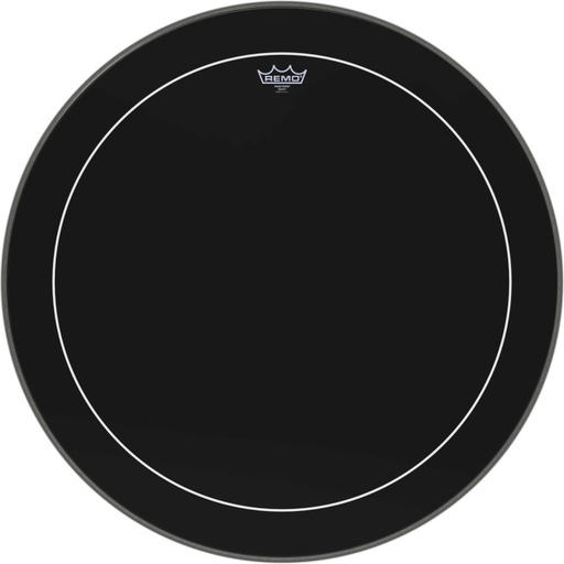 [ES-1628-PS] Peau Ebony Pinstripe 28" pour Grosse caisse