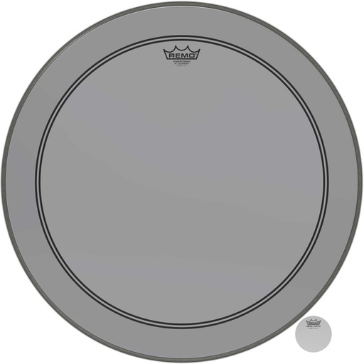 [P3-1324-CT-SM] Peau de frappe Powerstroke 3 Colortone pour grosse caisse, smoke, 24"