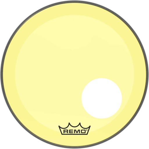 [P3-1318-CT-YEOH] Peau Powerstroke 3 Colortone pour grosse caisse, jaune, 18", avec trou décentré de 5"