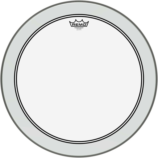 [P3-1318-C2] Peau Powerstroke 3 transparente de 18" pour grosse caisse